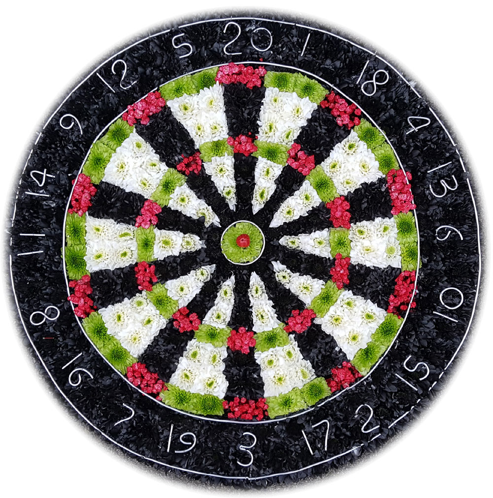 Dartboard Funeral Tribute