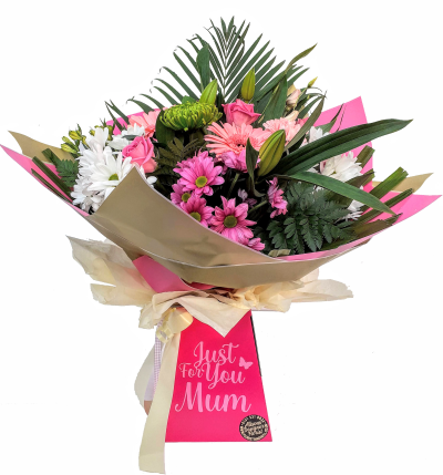 Large Mother's Day Hand-tied - Show your love in the best possible way with this gorgeous hand-tied bouquet featuring Mum’s favourite flowers.